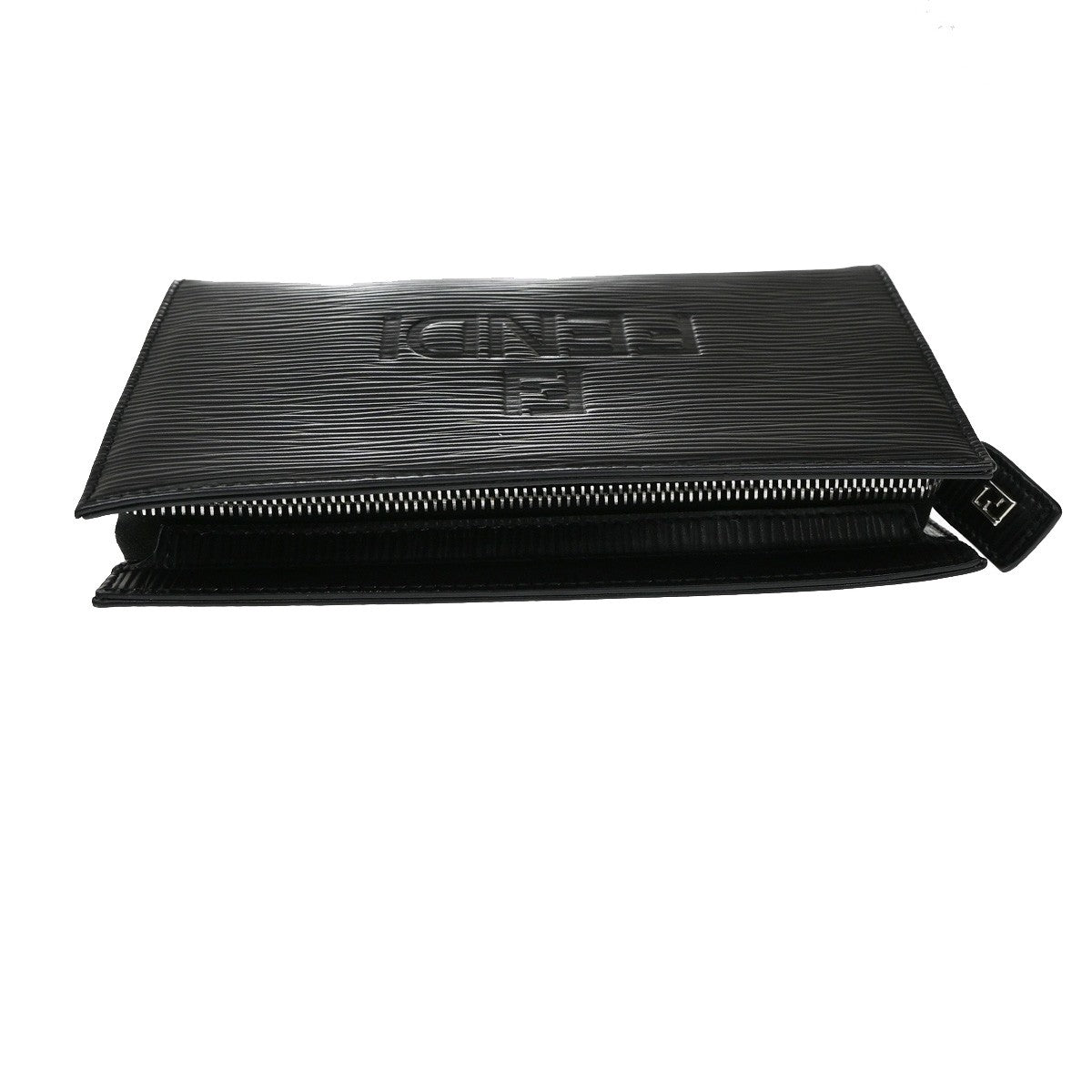 Fendi FENDI Logo Clutch Leather