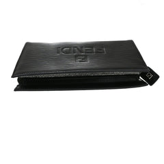 Fendi FENDI Logo Clutch Leather