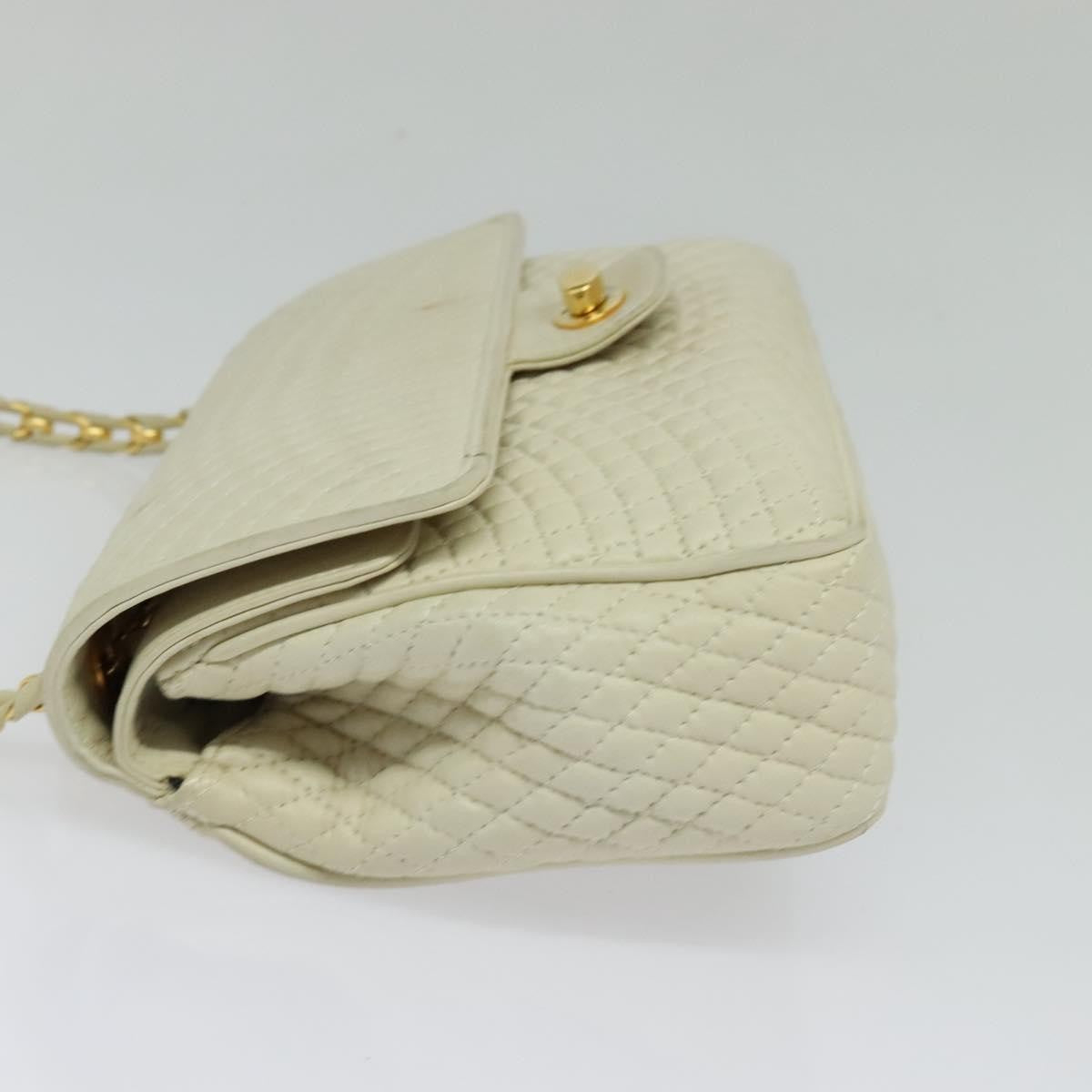 Bally Vintage Chain Shoulder Bag Quilted Leather