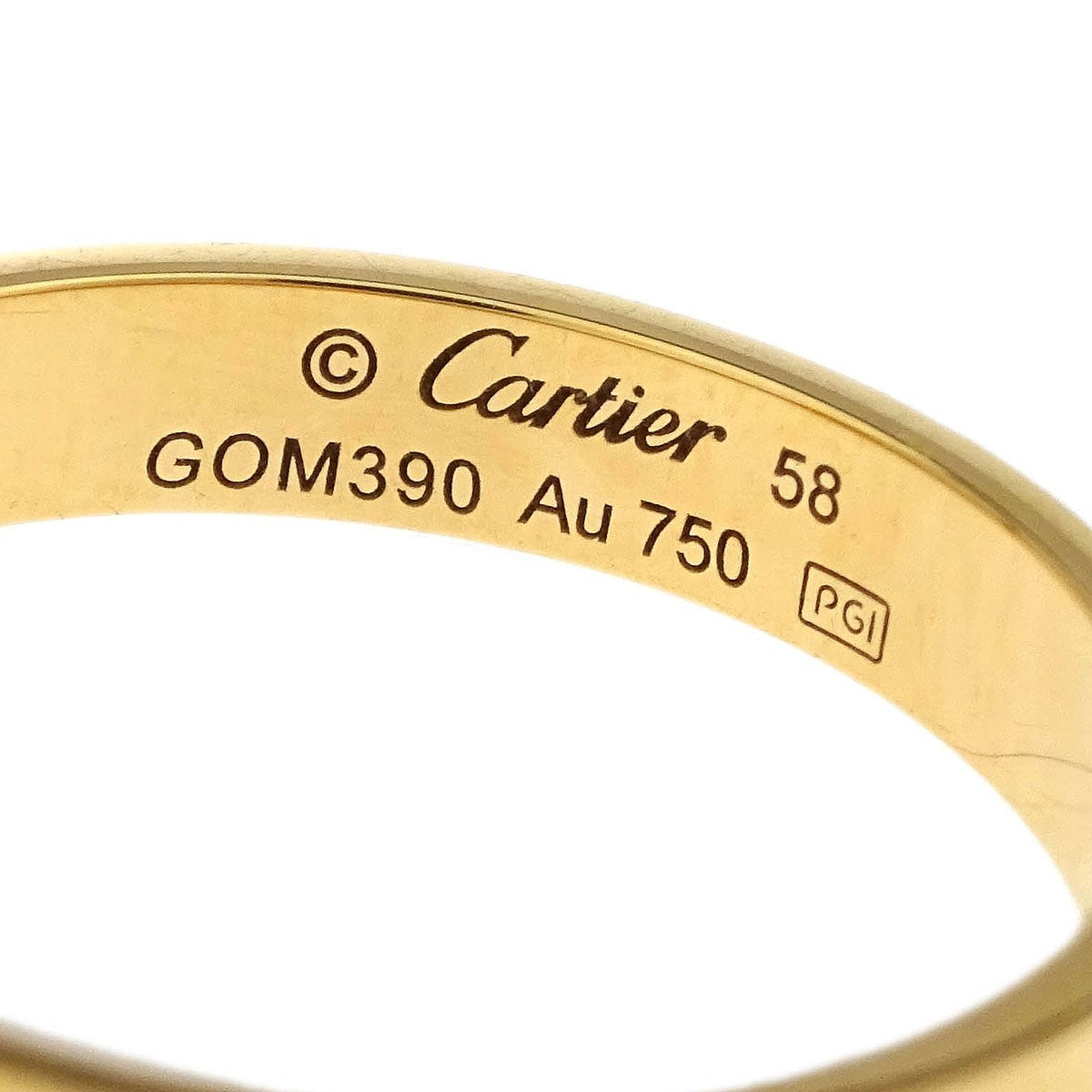 Cartier Love Wedding Band Ring 18K Yellow Gold
