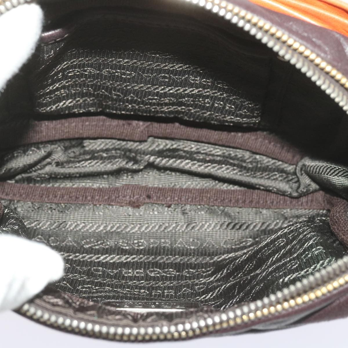 Prada Bow Camera shoulder Bag Leather