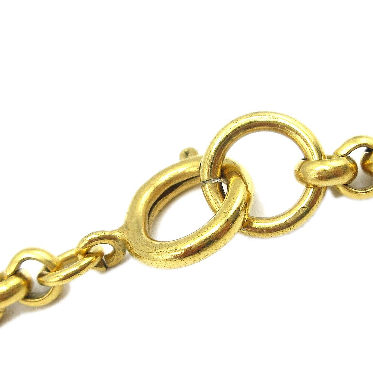 Chanel CC Heart Pendant Necklace Metal