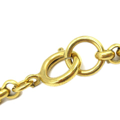 Chanel CC Heart Pendant Necklace Metal