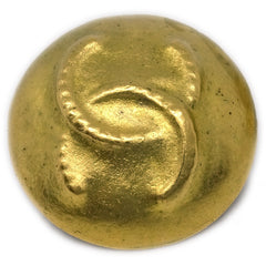 Chanel Vintage CC Round Button Clip-On Earrings Metal