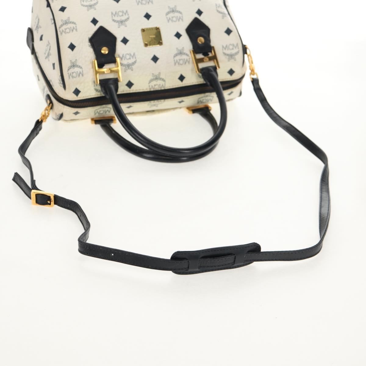 MCM Visetos Handbag Canvas and Leather