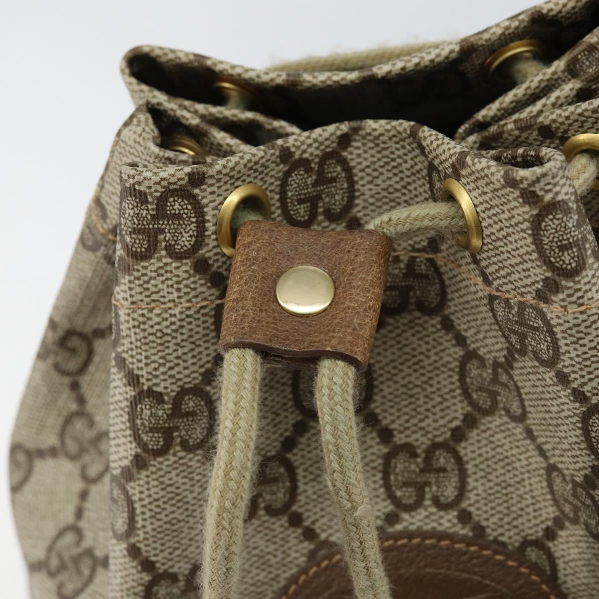 Gucci Drawstring Bucket Bag GG Canvas