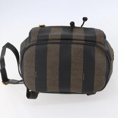 Fendi Pequin Front Pocket Backpack Coated Canvas
