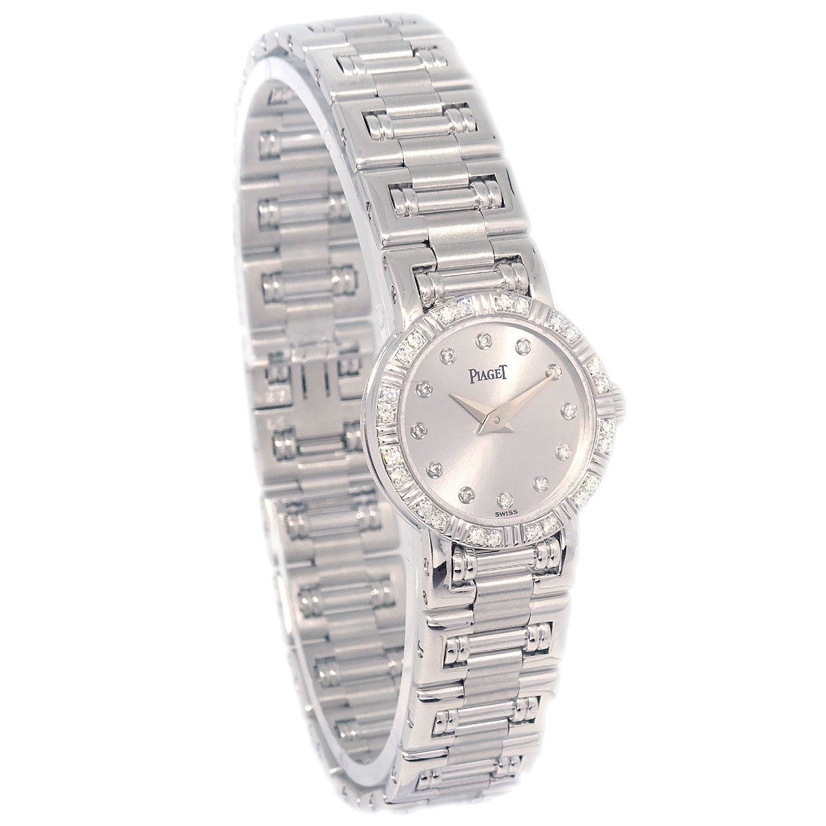 Piaget Dancer Quartz Watch White Gold with Diamond Bezel