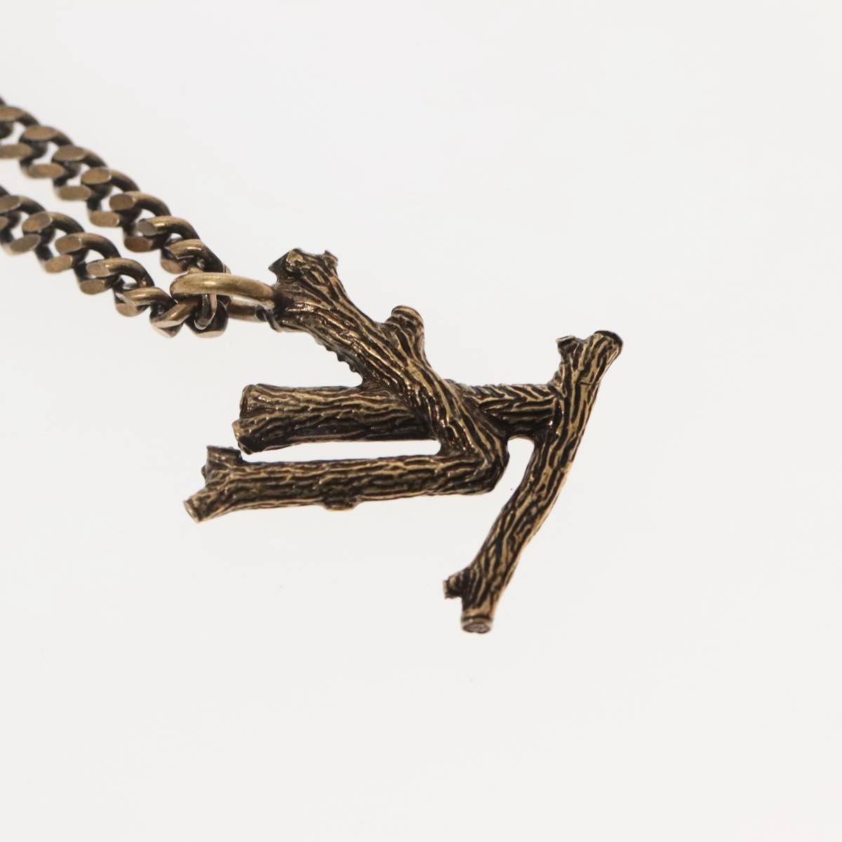 Louis Vuitton LV Wood Pendant Necklace Metal