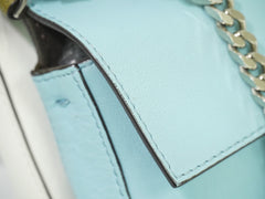 Fendi Double Baguette Embroidered Studded Leather