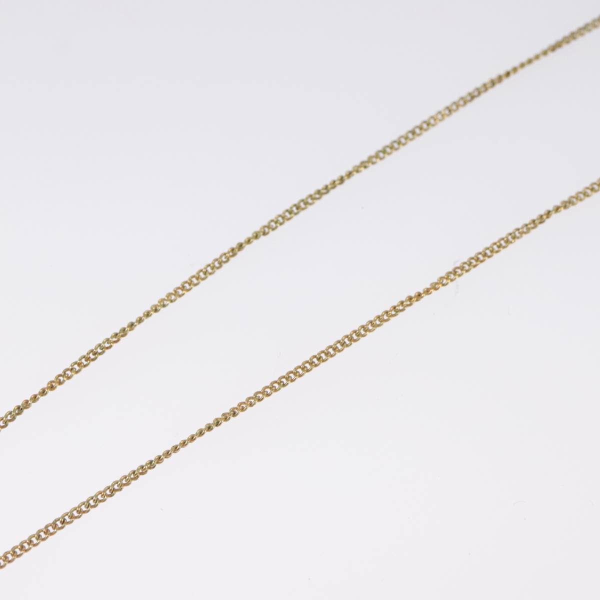 Christian Dior Vintage Logo Round Pendant Necklace Metal and Crystals