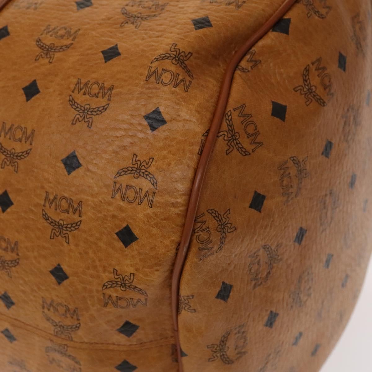 MCM Visetos Handbag Canvas and Leather