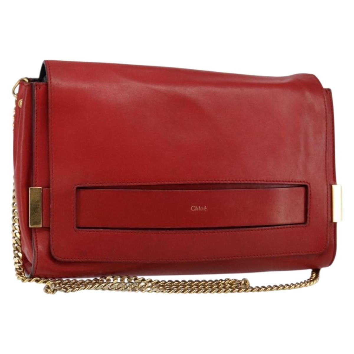 Chloe Elle Chain Clutch Leather