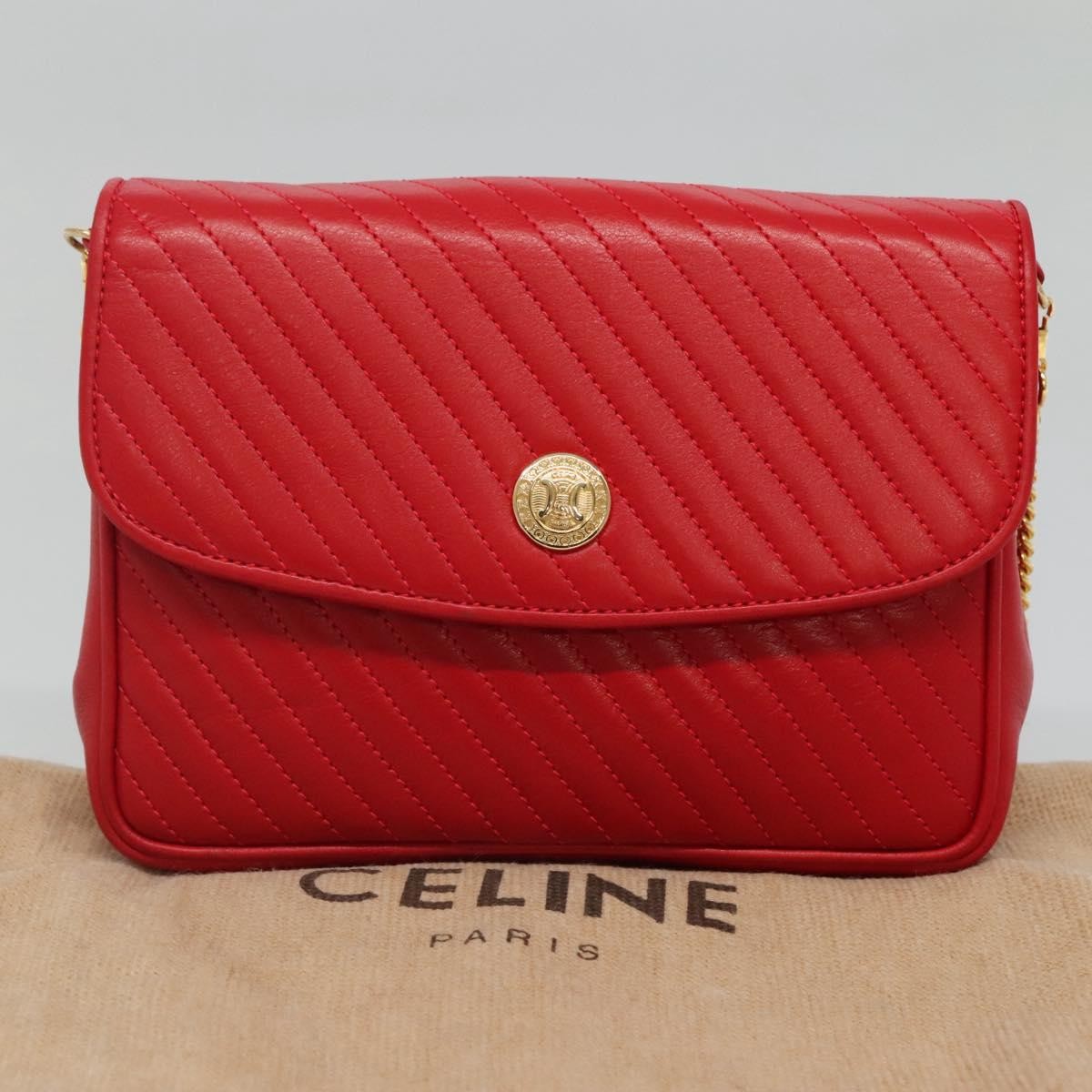Celine Chain Shoulder Bag Leather