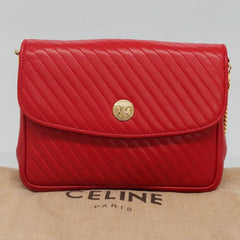 Celine Chain Shoulder Bag Leather