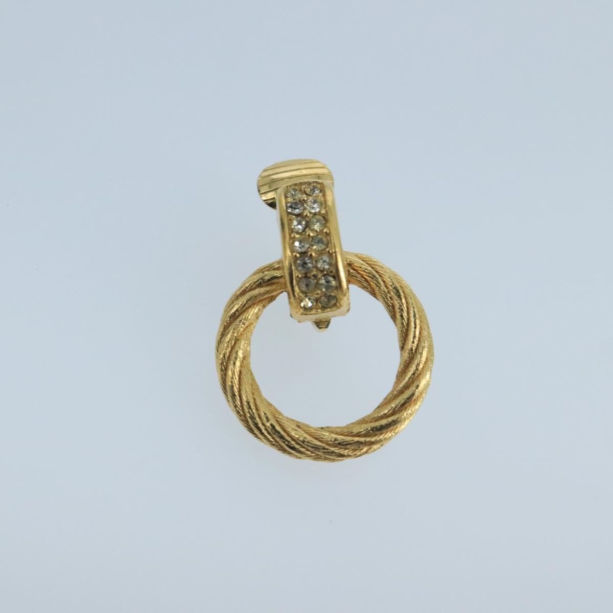 Christian Dior Vintage Round Clip-On Earrings Metal