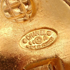 Chanel Vintage Round CC Clip-On Earrings Metal