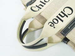 Chloe Woody Tote Canvas with Leather