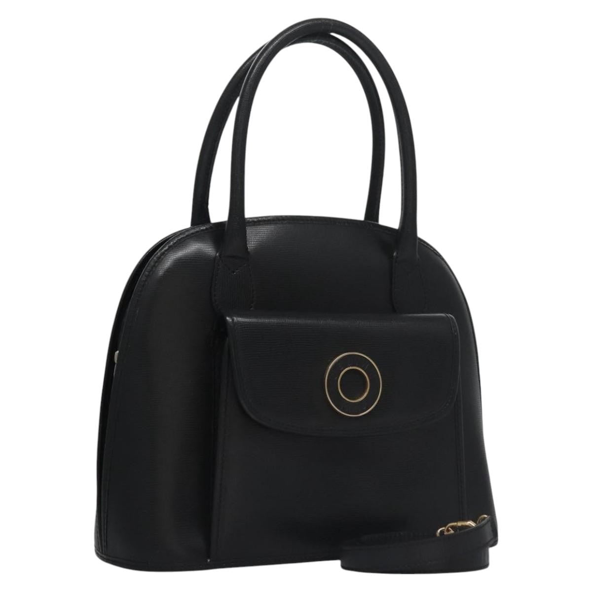 Celine Circle Logo Handbag Leather