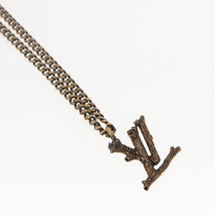 Louis Vuitton LV Wood Pendant Necklace Metal