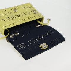 Chanel Logo Eyelets Flap Bag Perforated Calfskin
