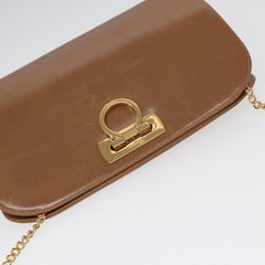Salvatore Ferragamo Vintage Gancini Chain Shoulder Bag Leather