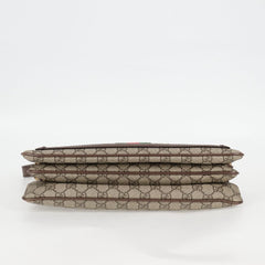 Gucci Ophidia Zip Shoulder Bag GG Coated Canvas