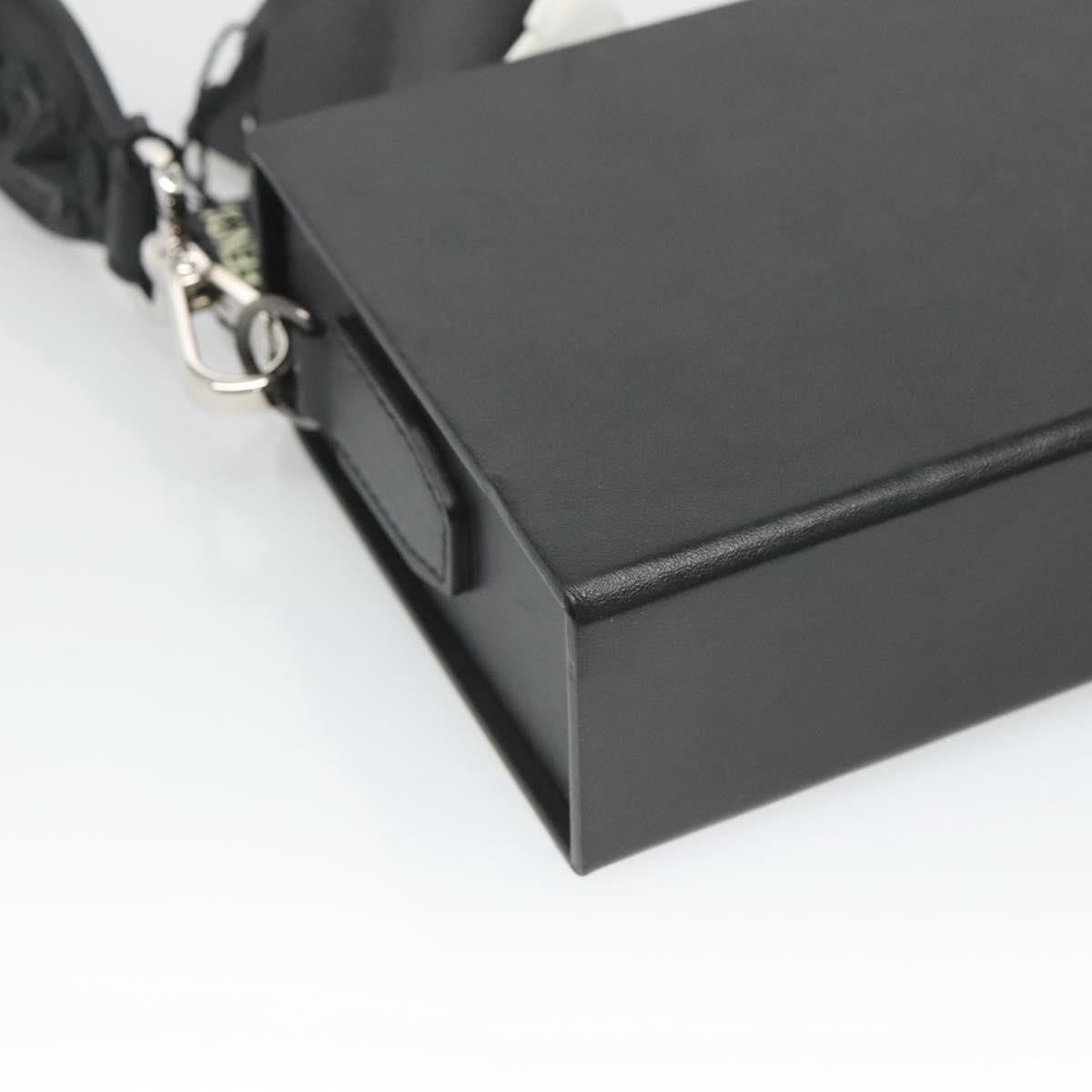 Fendi Logo Horizontal Box Crossbody Bag Leather