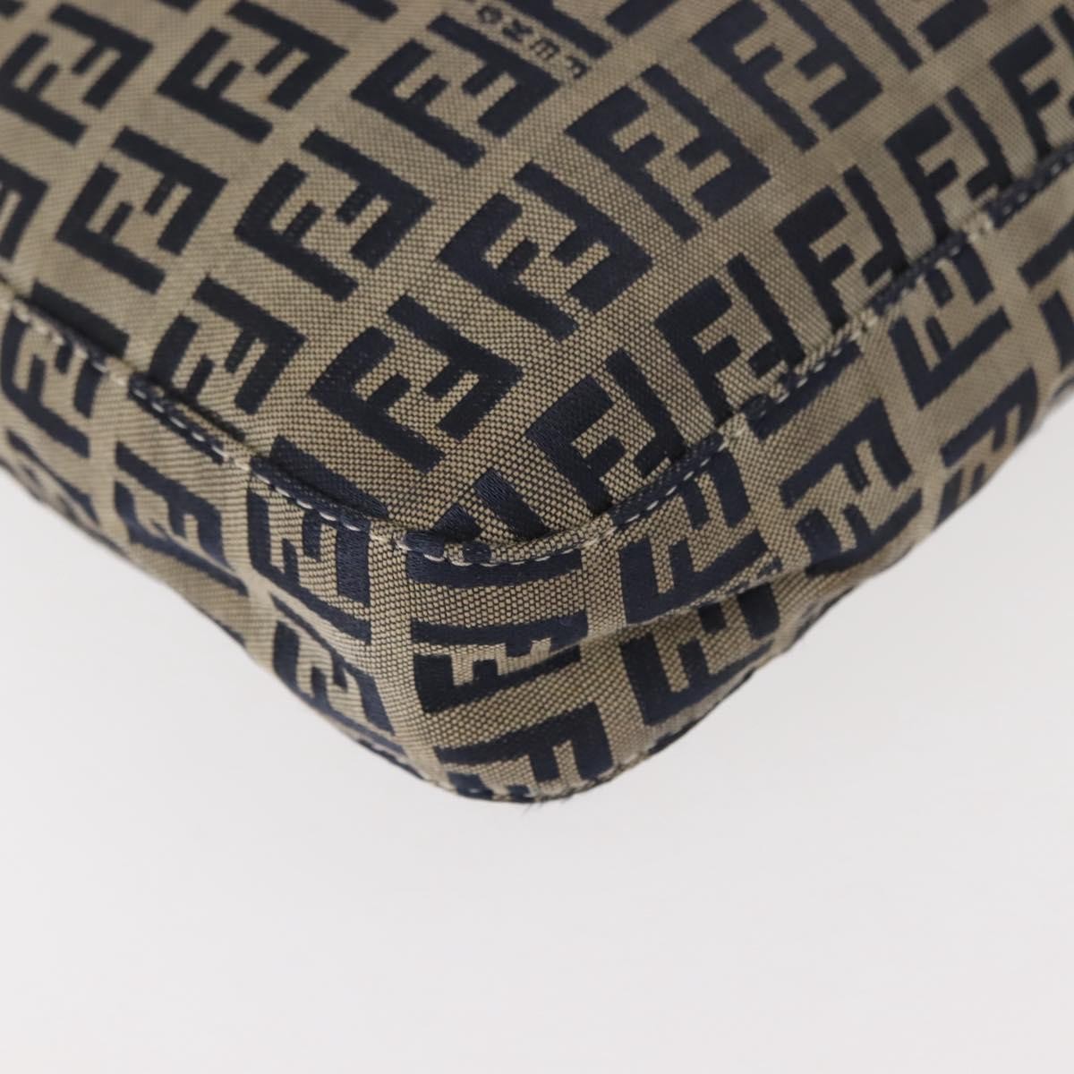 Fendi Belted Flap Shoulder Bag Zucchino Coated Canvas