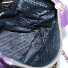 Prada Chain Shoulder Bag Quilted Tessuto