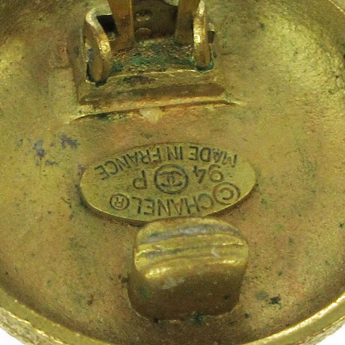 Chanel CC Round Earrings Metal