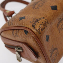 MCM Visetos Handbag Canvas and Leather