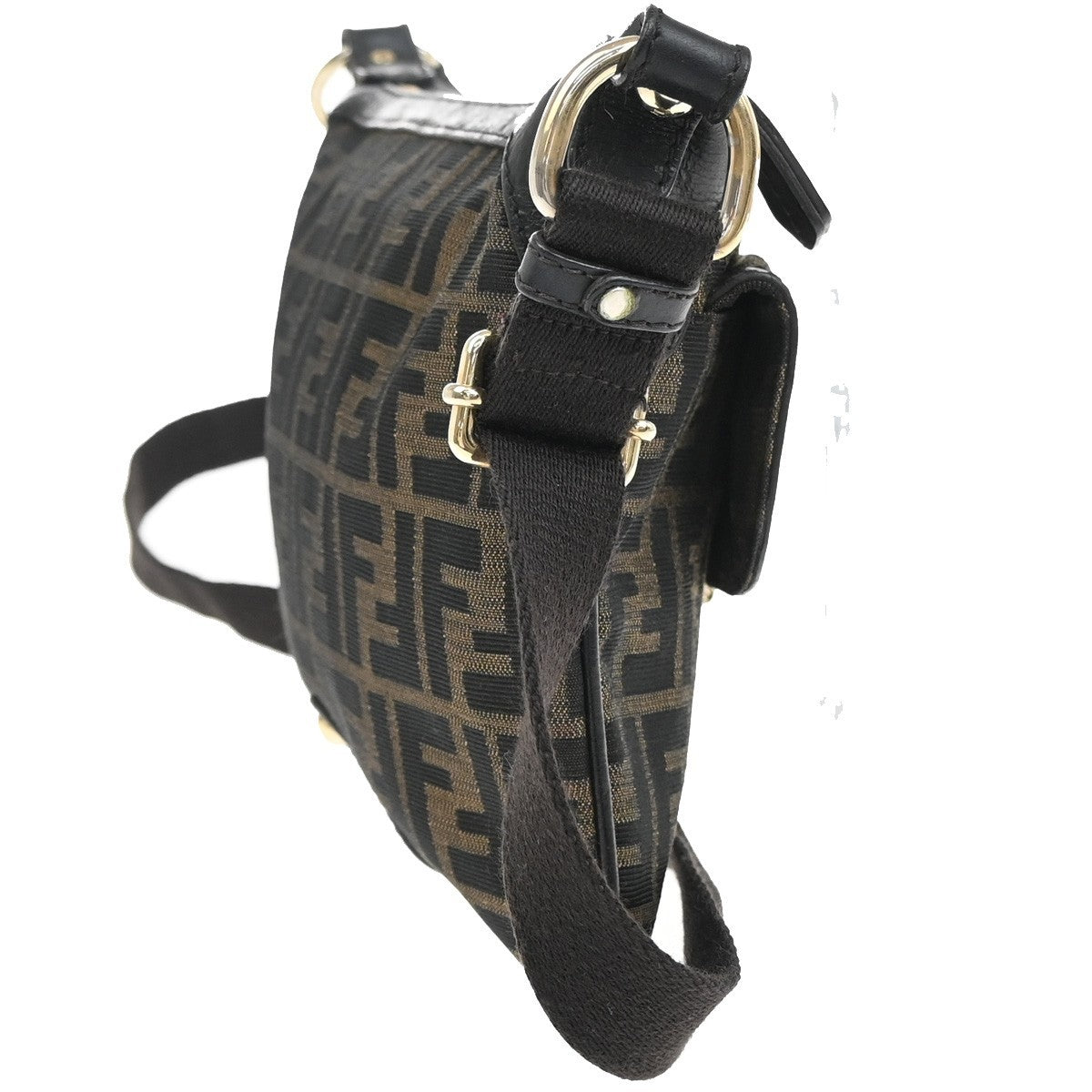 Fendi Chef Zip Crossbody Bag Zucca Canvas