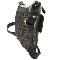 Fendi Chef Zip Crossbody Bag Zucca Canvas