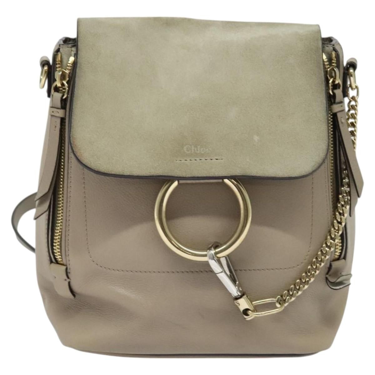 Chloe Faye Shoulder Bag Leather and Suede