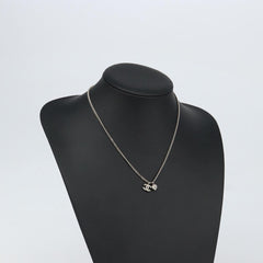 Chanel CC and Heart Pendant Necklace Metal