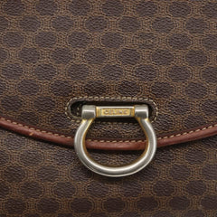 Celine Vintage Macadam Shoulder Bag Canvas