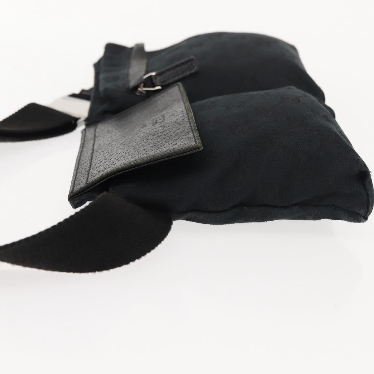 Gucci Vintage Double Belt Bag GG Canvas with Leather