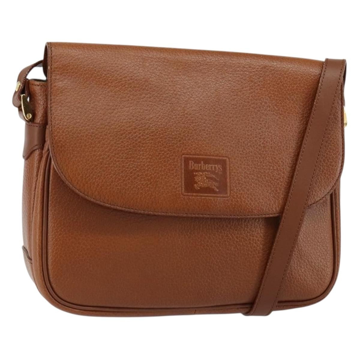 Burberry Flap Shoulder Bag Leather