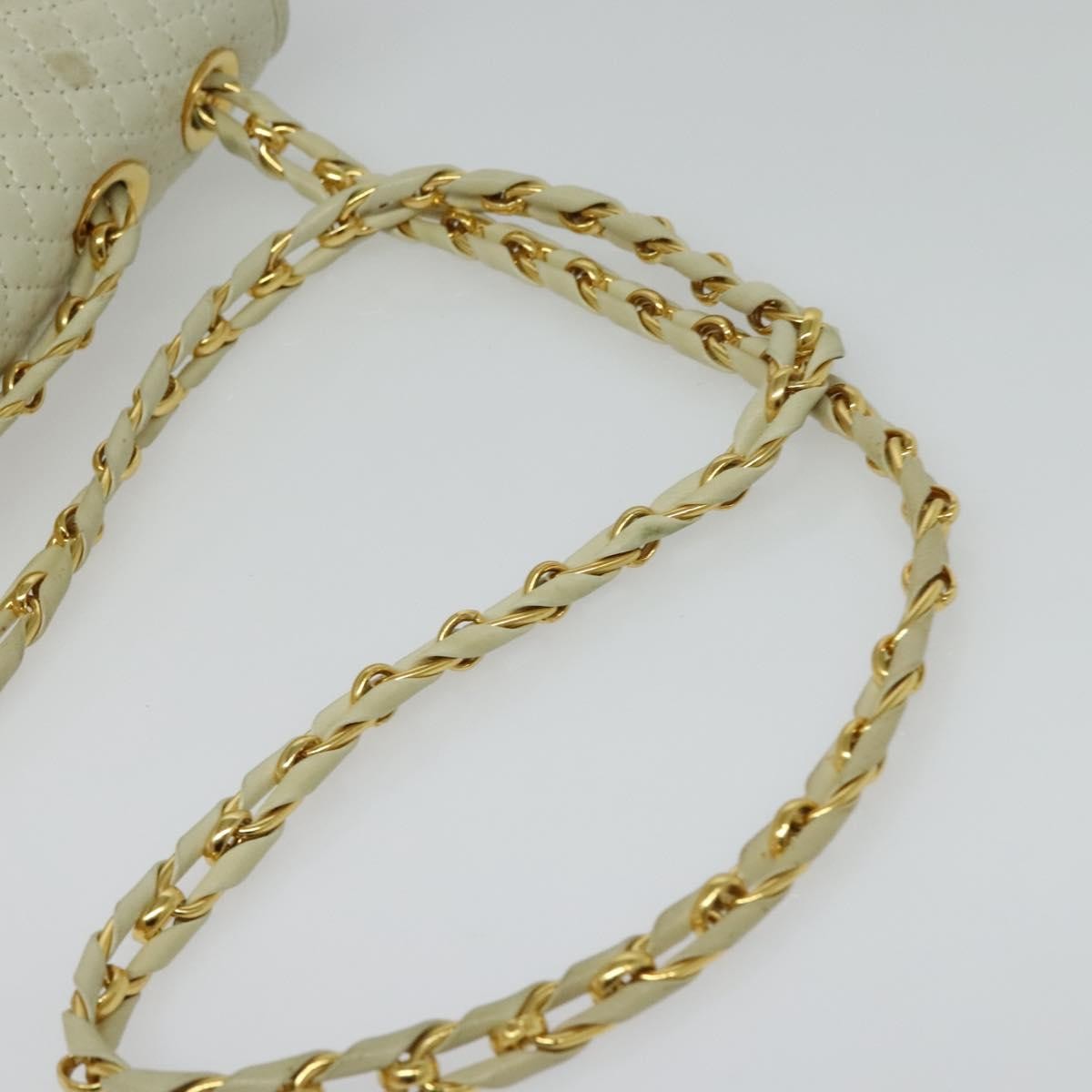 Bally Vintage Chain Shoulder Bag Quilted Leather