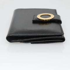 Celine Circle Logo Compact Wallet Leather