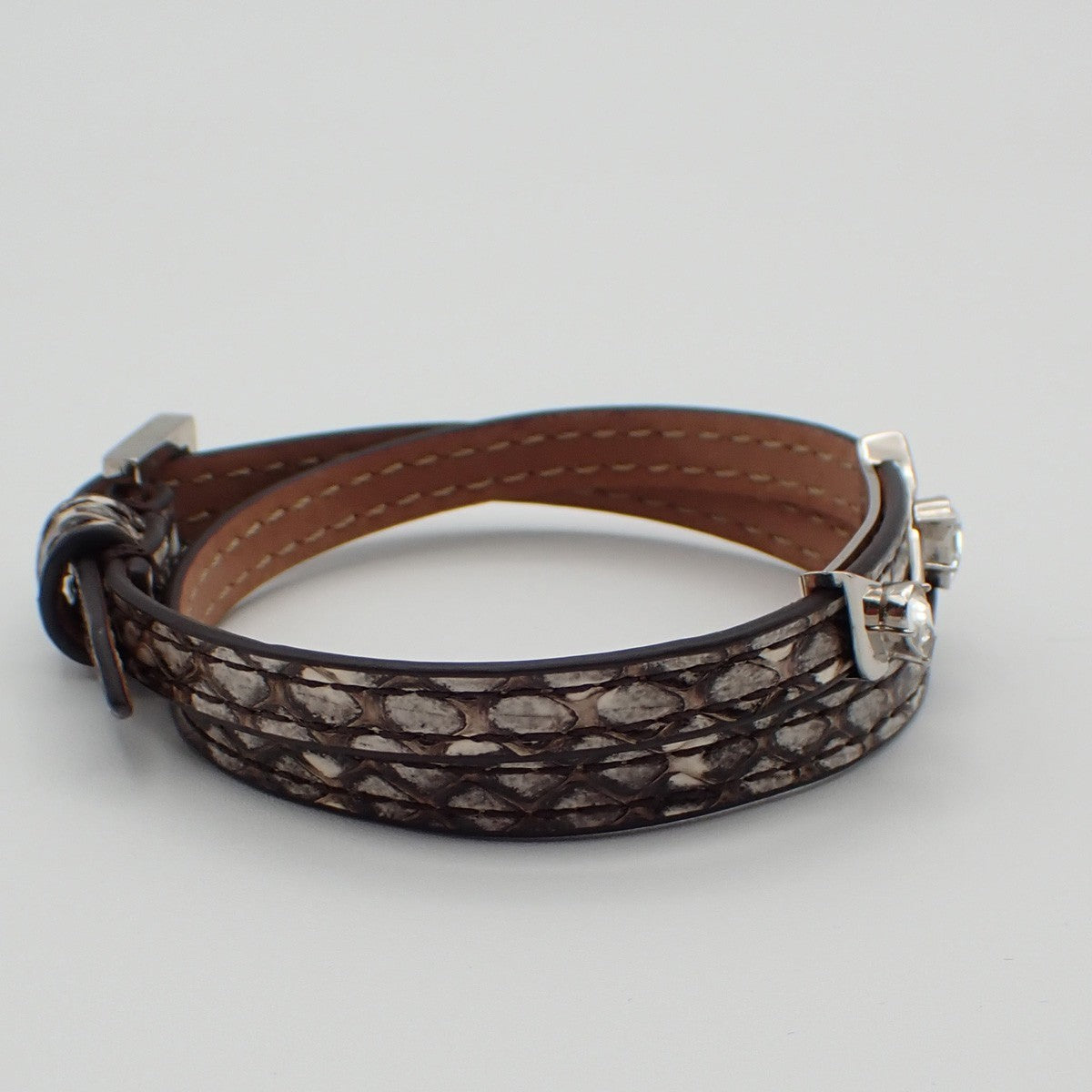 Fendi Selleria Monster Bracelet Leather with Metal Detail
