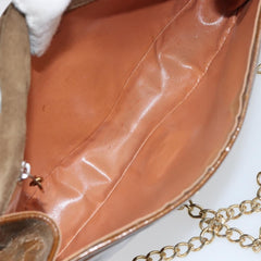 Bally Vintage Chain Shoulder Bag Quilted Patent leather