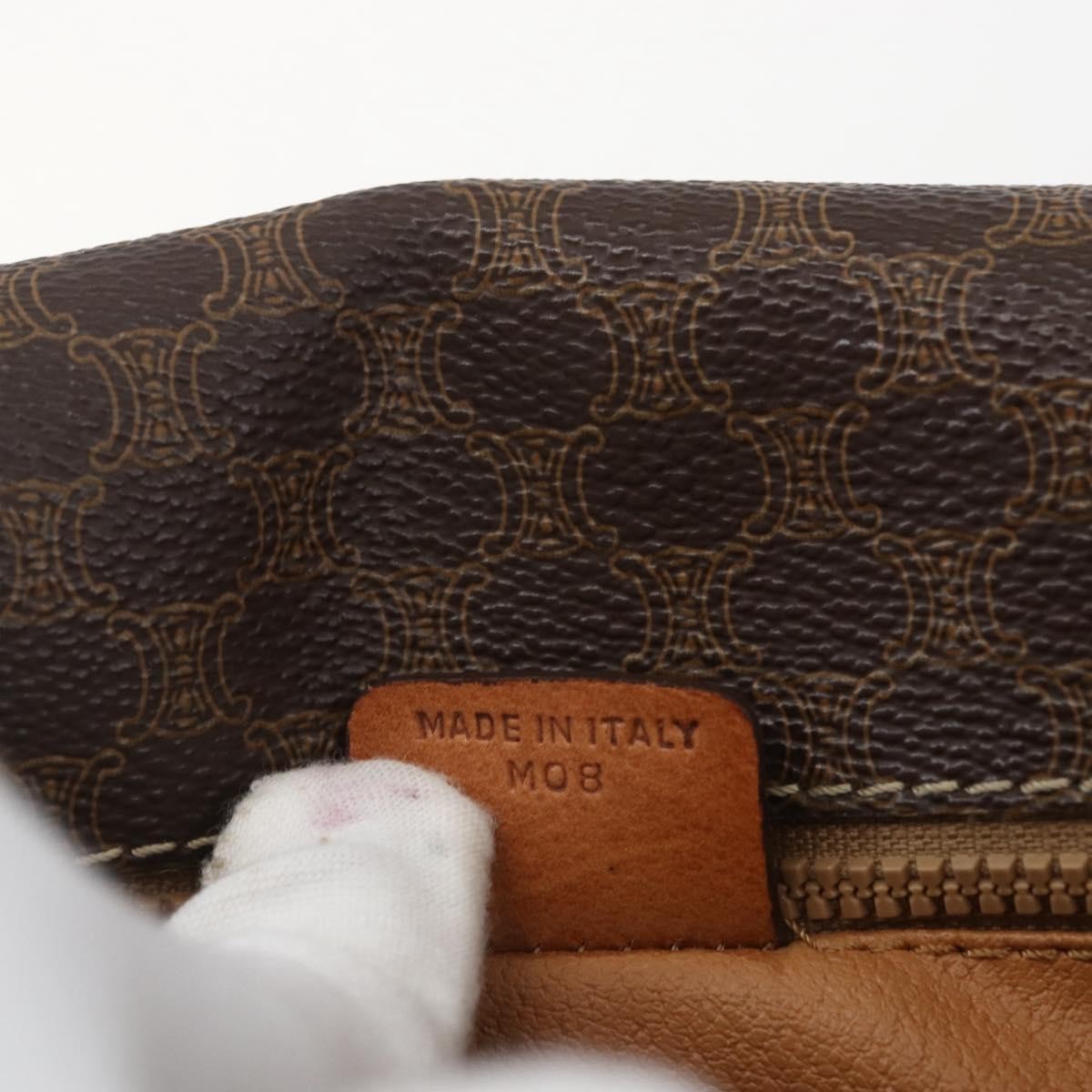 Celine Vintage Macadam Shoulder Bag Canvas