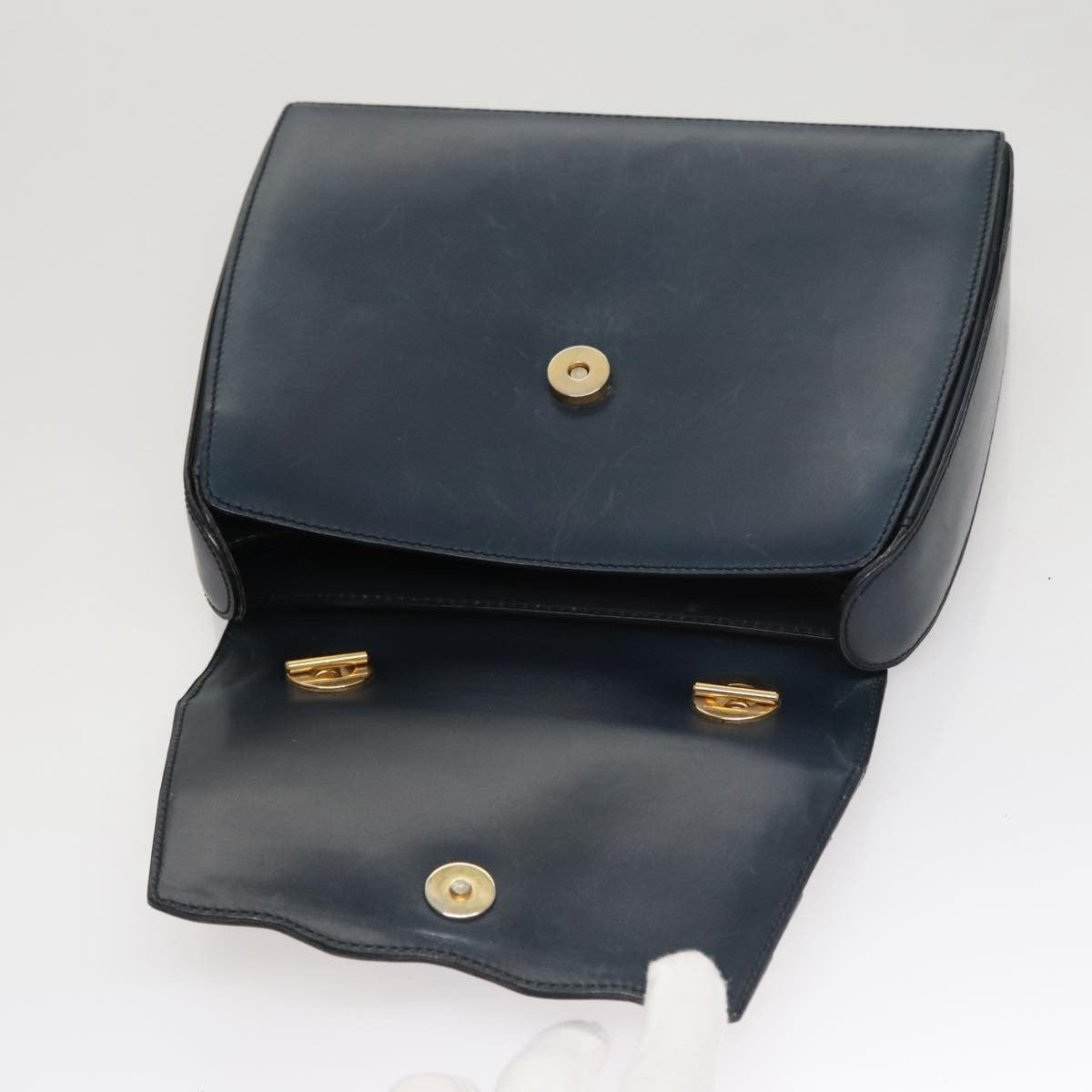 Celine Circle Logo Handbag Leather