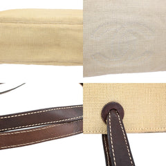Chanel Vintage CC Tote Canvas with Leather