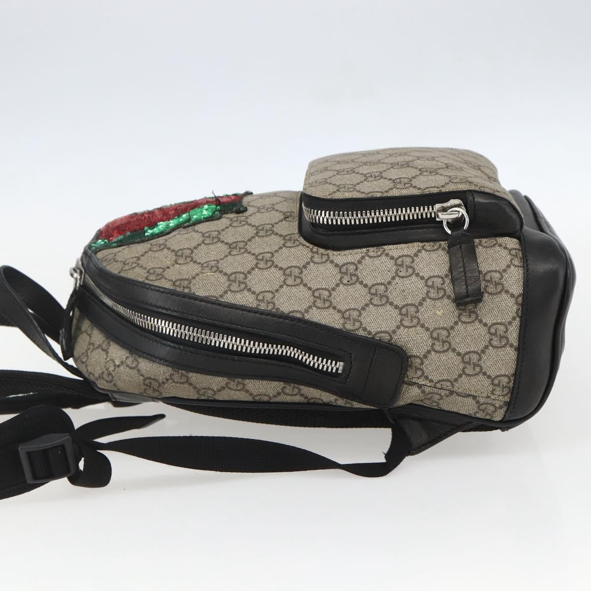 Gucci Zip Pocket Backpack Embellished GG Coated Canvas