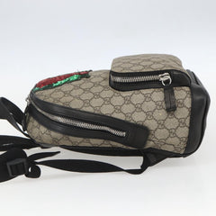 Gucci Zip Pocket Backpack Embellished GG Coated Canvas