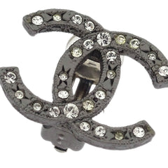 Chanel CC Clip-On Earrings Metal with Crystal