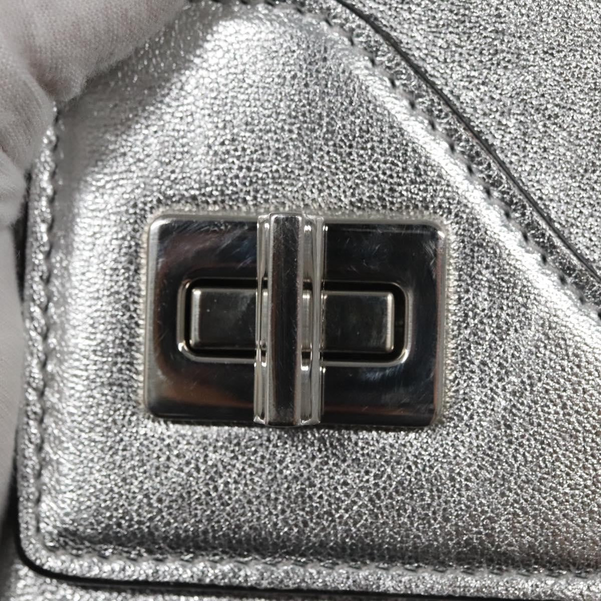 Prada Double Turn Lock Shoulder Bag Leather